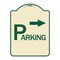 Signmission Parking with Arrow Pointing Right Heavy-Gauge Aluminum Architectural Sign, 24" x 18", TG-1824-24518 A-DES-TG-1824-24518 - alternate 1
